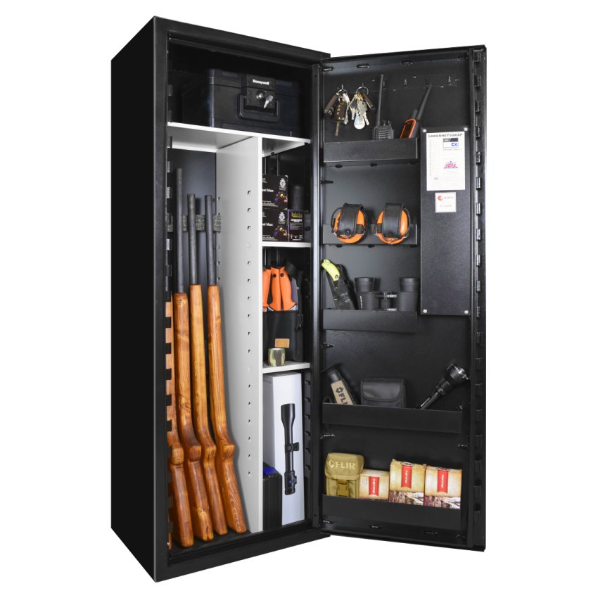 Sort Våbenskab Sp88e Våben 150x55x40 - Våbenskab