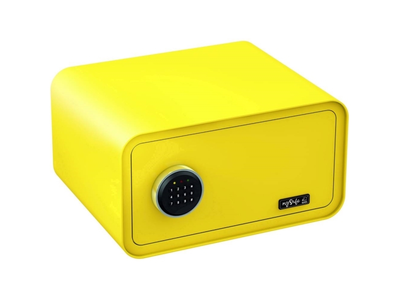 Basi Mysafe 430 Fritstående Pengeskab Gul Kode Elektronisk Væg Batteri - Basi Pengeskab  - 4026434148619