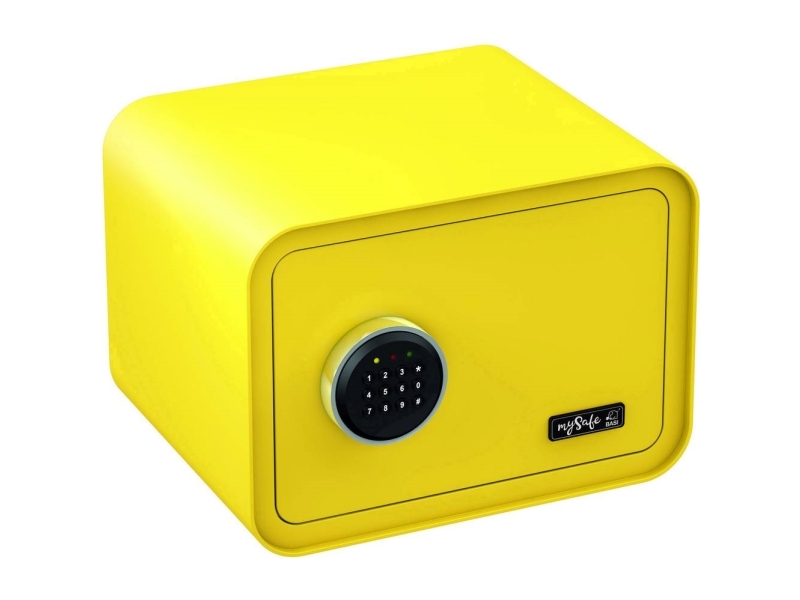 Basi Mysafe 350 Fritstående Pengeskab Gul Kode Elektronisk Væg Hylder Batteri - Basi Pengeskab  - 4026434148565