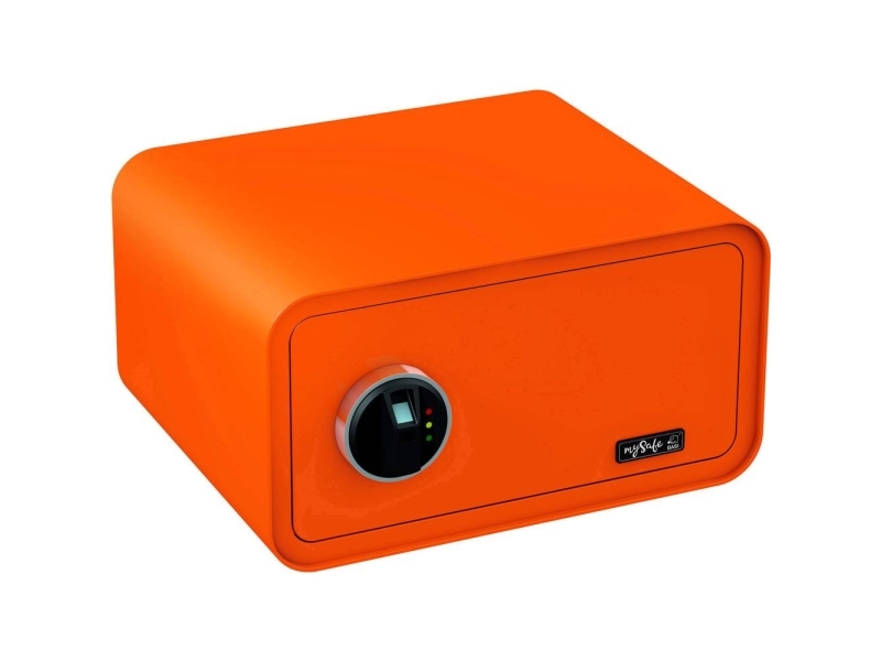Basi Mysafe 430 Fritstående Pengeskab Orange Elektronisk Fingeraftrykslæser Batteri 430 - Basi Pengeskab  - 4026434148732